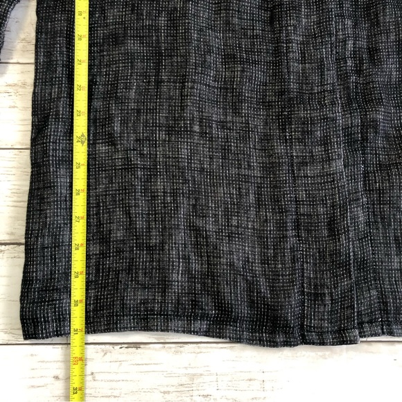 DEMOCRACY Women’s Mao Neck Long Sleeve Tunic Sz L/G Button Neck Open Front - Picture 9 of 10